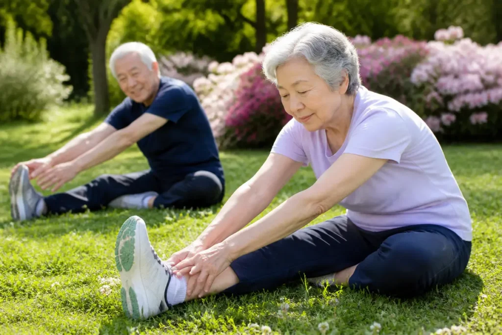 Effectieve hamstring oefeningen ouderen voor een betere flexibiliteit